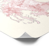 ピンクトイレテディベア赤ちゃんシャワー歓迎サイン ポスター (角)