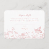 ピンクトイレデジュイオムツラッフル招待状インサート エンクロージャーカード (正面)