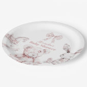 ピンクトイレデジュイトイズベビーシャワー ペーパープレート (アングル)