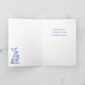 ピンクトイレデジュイハッピーイースターグリーティングカード カード (内部)