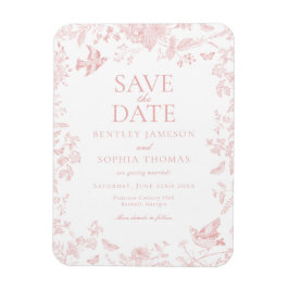 ピンクトイレデジュイフランスのフローラ日付の保存 マグネット