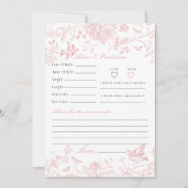 ピンクトイレデジュイフローラアドバイスベビーカード 招待状