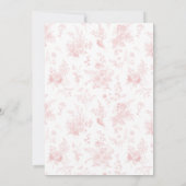 ピンクトイレデジュイフローラアドバイスベビーカード 招待状 (裏面)