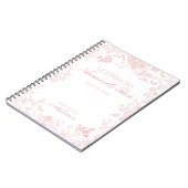 ピンクトイレデジュイフローラレターズ誕生日 ノートブック (左側)