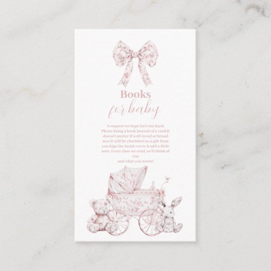 ピンクトイレデジュイ玩具赤ちゃんシャワーベビー エンクロージャーカード (正面)