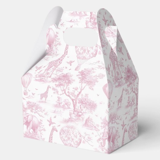 ピンクトイレデジュエサファリベイビーシャワーお気に入りボックス フェイバーボックス (裏面)