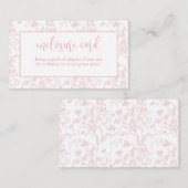 ピンクトイレデジョウチノワセリー エンクロージャーカード (正面/裏面)