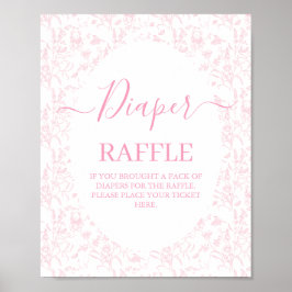 ピンクトイレベビーベイビーシャワーガール ポスター