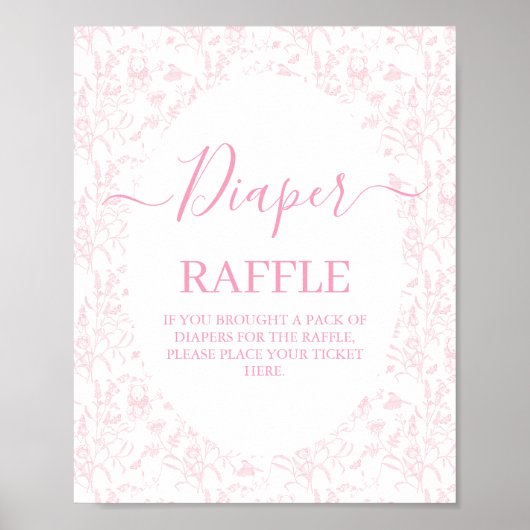 ピンクトイレベビーベイビーシャワーガール ポスター (正面)