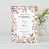 ピンクトイレヴィンテージウェディング 招待状 (スタンド正面)