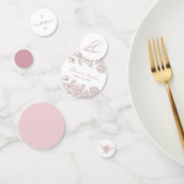 ピンクトイレ結婚のテーブル紙吹雪Chinoiserie コンフェッティ