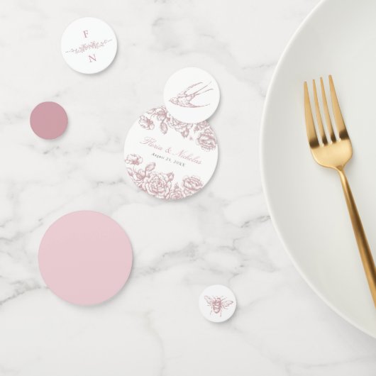 ピンクトイレ結婚のテーブル紙吹雪Chinoiserie コンフェッティ (グループ)