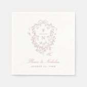 ピンクトイレ結婚ス紙ナプキンズチノワセリー スタンダードカクテルナプキン (正面)