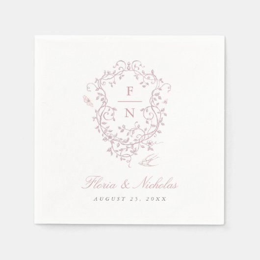 ピンクトイレ結婚ス紙ナプキンズチノワセリー スタンダードカクテルナプキン (正面)