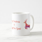 ピンクトインデアカスタムーホリデーマグ コーヒーマグカップ (正面右)