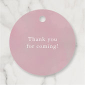 ピンクトゥインクルリトルスターベビーシャワー誕生日 フェイバータグ (裏面)