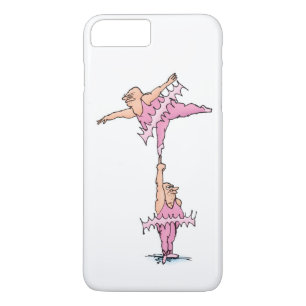 ピンクトゥスのバレエ漫画の脂肪の男 iPhone 8 PLUS/7 PLUSケース