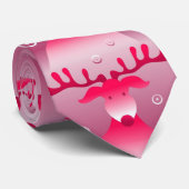 ピンクトナカイのネクタイ ネクタイ (ロール)