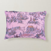 ピンクトフランスのワールデジュエチノイスリースタイル素朴 アクセントクッション (裏面)