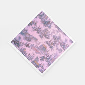 ピンクトフランスのワールデジュエチノイスリースタイル素朴 スタンダードランチョンナプキン (角)