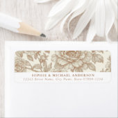 ピンクトフランスのワールフローラ差出人住所ラベル ラベル (インサイチュ)