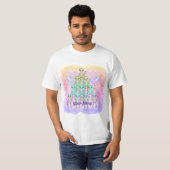 ピンクトライアングルのエイリアン Tシャツ (正面フル)