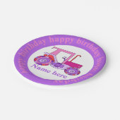 ピンクトラガーリークタハッピーバースデー ペーパープレート (アングル)