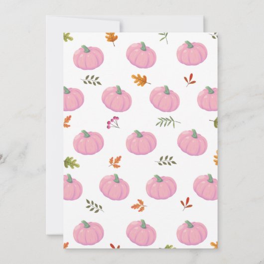 ピンクトラクターズパンプキン誕生日ハーベストパーティー 招待状 (裏面)