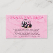 ピンクトラクター水の色の女の子ブックベビー エンクロージャーカード (正面)