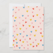 ピンクトラックバルーン女の子の赤ちゃんシャワー 招待状 (裏面)