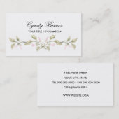 ピンクトランペットつる植物名刺付き任意の色 名刺 (正面/裏面)