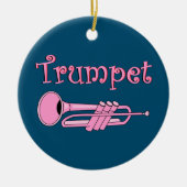 ピンクトランペット セラミックオーナメント (正面)
