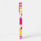 ピンクトリップ（幻覚体験）のようなとオレンジの電話ケース iPhoneケース (左側面)