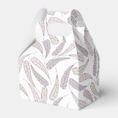 ピンクトルコ&フェザー秋ガールベビーシャワー フェイバーボックス (裏面サイド)