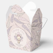 ピンクトルコ&フェザー秋ガールベビーシャワー フェイバーボックス (オープン)