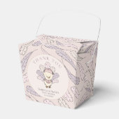 ピンクトルコ&フェザー秋ガールベビーシャワー フェイバーボックス (正面サイド)