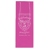 ピンクトルマリン記念日5年ワイン抱き枕 ワインギフトバッグ (正面)