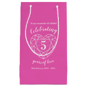 ピンクトルマリン記念日5年抱き枕 スモールペーパーバッグ (正面)