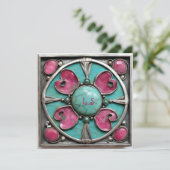 ピンクトルマリン10月誕生ストーン カード (スタンド正面)