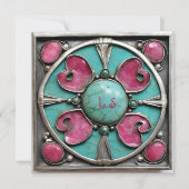 ピンクトルマリン10月誕生ストーン カード (正面)