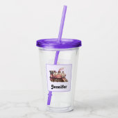 ピンクトレインエンジンヴィンテージスチームパンクスタイル アクリルタンブラー (裏面)