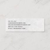 ピンクトレインエンジンヴィンテージスチームパンクスタイル スキニー名刺 (裏面)