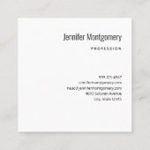 ピンクトレインエンジンヴィンテージスチームパンクスタイル スクエア名刺 (裏面)