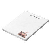 ピンクトレインエンジンヴィンテージスチームパンクスタイル ノートパッド (回転)