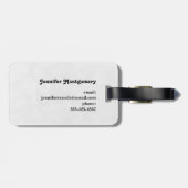 ピンクトレインエンジンヴィンテージスチームパンクスタイル ラゲッジタグ (裏面横)