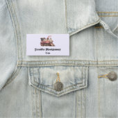 ピンクトレインエンジンヴィンテージスチームパンクスタイル 名札 (インサイチュ)