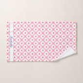 ピンクトレンディーハートヴァレンティーンズデイコレクション バスタオルセット (ハンドタオル)