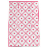 ピンクトレンディーハートヴァレンティーンズデイコレクション ミディアムペーパーバッグ (裏面)