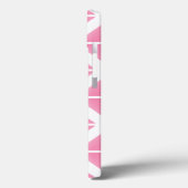 ピンクトレンディー三角形パターン Case-Mate iPhoneケース (裏面 / 左)