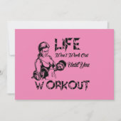 ピンクトレーニングジムコーチ招待状 招待状 (正面)